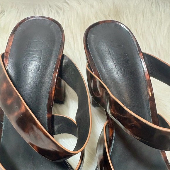 LMS Tortoise Shell Block Heel Sandals - Picture 5 of 7